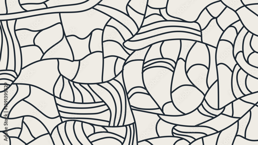 Poster abstract pattern texture curved lines with retro style. abstract wavy lines background