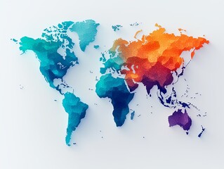 A digital map of Earth where pollution levels change dynamically based on AI predictions