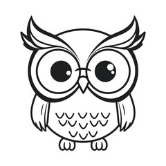 Cute Cartoon Owl Illustration