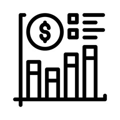 bar chart line icon