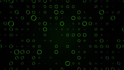 Green Neon Dot Matrix Pattern on Dark Hacker Screen Background