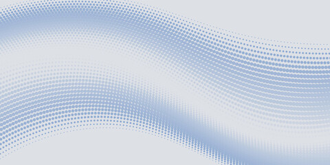 Flowing particles wave pattern colorful gradient blue purple pink isolated on white background. Vector in concept of AI technology, science,