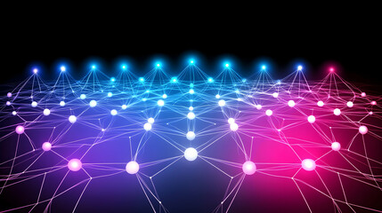 Obraz premium Abstract glowing network connection.