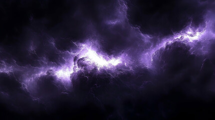 Obraz premium Dramatic purple lightning storm cloudscape.