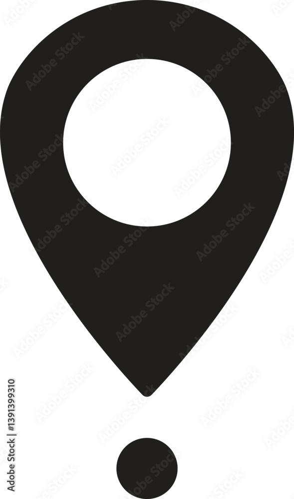 Poster map pin location icon. modern map markers vector isolated on transparent background. gps location sy