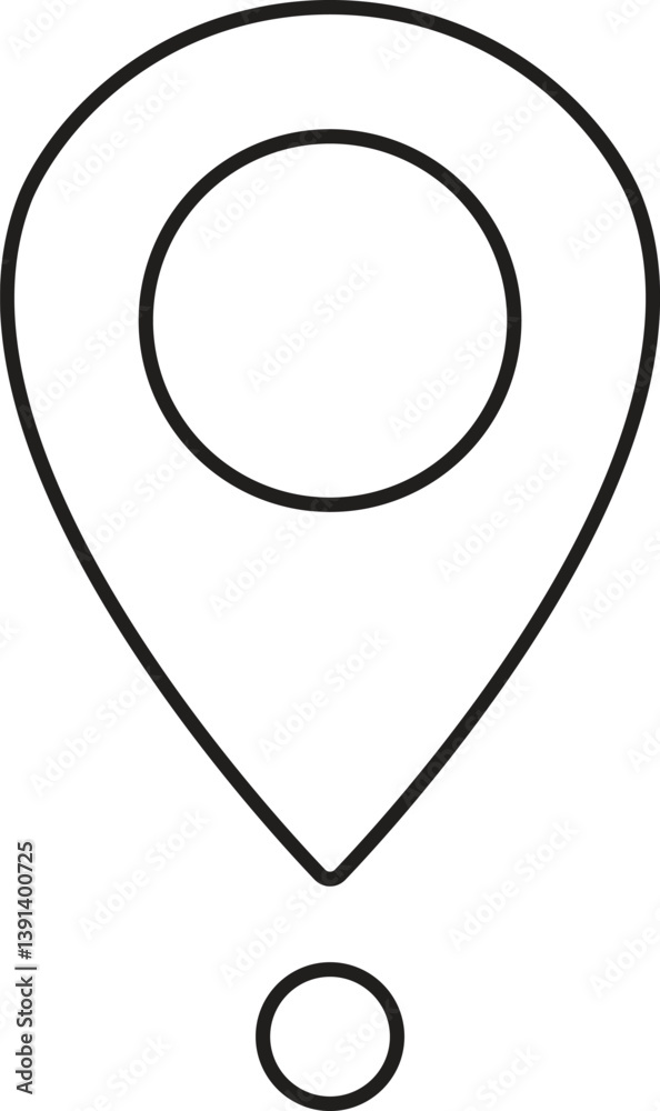 Poster map pin location icon. modern map markers vector isolated on transparent background. gps location sy