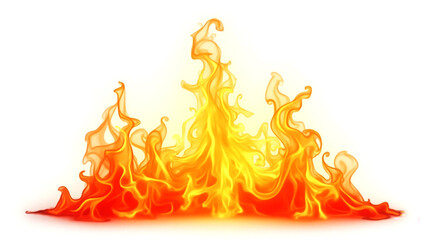 fire on a white background