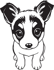 Cute puppy. Hand drawn vector illustration