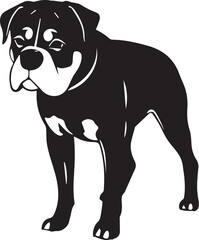 Rottweiler dog. Hand drawn vector illustration