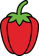 pepper in flat style Vector illustration