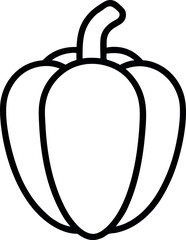 pepper line art silhouette vector illustration