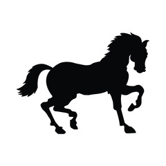 Trotting Horse - Horse Silhouette Cricut File, Wild Horse Clipart, Equestrian Farm Animal, Cowboy Rodeo Vector

