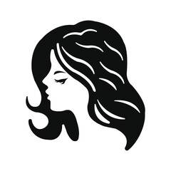 Woman Face Hair - Elegant Girl Silhouette , Hair Stylist Vector