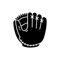 Baseball Glove with Minimal Stitching Detail - Flat Style