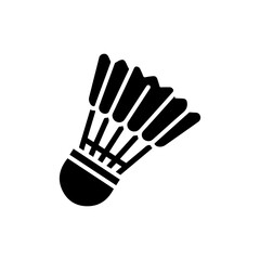 Flat Icon of Shuttlecock with Visible Feather Shape for Badminton