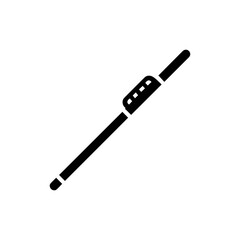 Flat Pole Vault Stick with Slight Curve and Grip Detail for Athletics