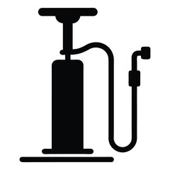 air pump silhouette vector icon 