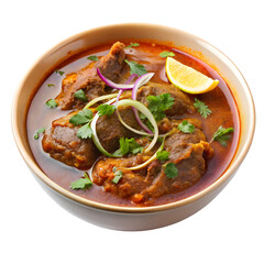 Slow-Cooked Nihari Recipe with Beef and Spices – Transparent Background