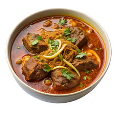 Authentic Nihari Recipe with Beef and Spices on Transparent Background