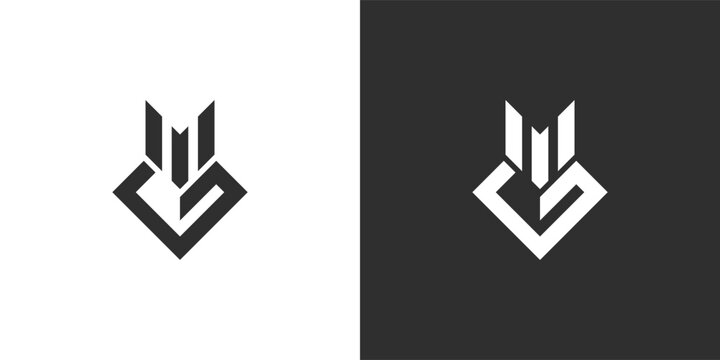 Letter m g logo. Suitable for business logo, brand, interview show, podcast, quiz. Flat Vector Logo Design Template Element.