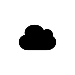 Minimalist cloud icon. Clean and modern design suitable for weather forecasts, cloud computing, or general design elements. Isolated on blank background for easy integration