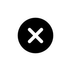 close or cancel icon. Cross symbol inside a circle. Vector design