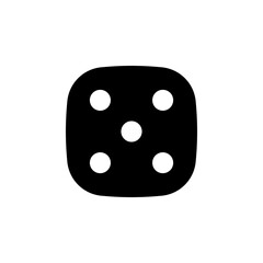 dice icon. Perfect for illustrating concepts related to games,  chance, risk, luck, probability, or decisions