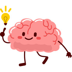 Brain Find Idea Cartoon
