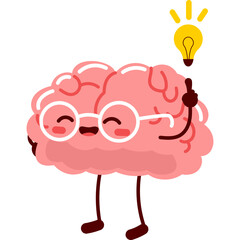 Brain Find Idea Cartoon
