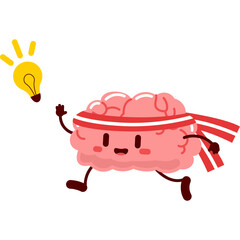 Brain Find Idea Cartoon