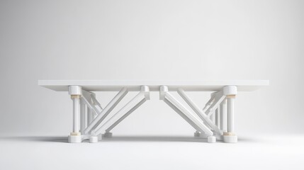 Modern Minimalist Table Design with Sleek Lines and Support Structure
