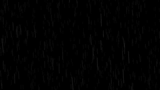パラパラとふる小雨素材,黒背景,スクリーン合成
