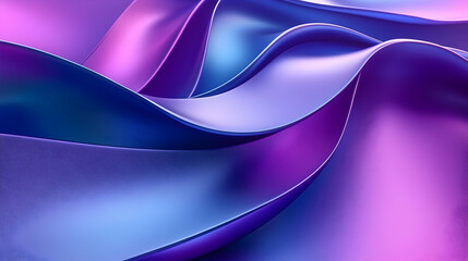 Abstract flowing purple and blue fabric textile waves.