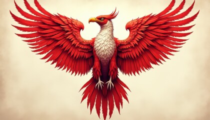 Fototapeta premium Garuda Bird with White Background