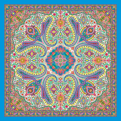 Chic Multicolor Bandana Scarf for Women – Stylish Head Kerchief & Versatile Neck Wrap