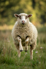 Fototapeta premium Jumping Sheep