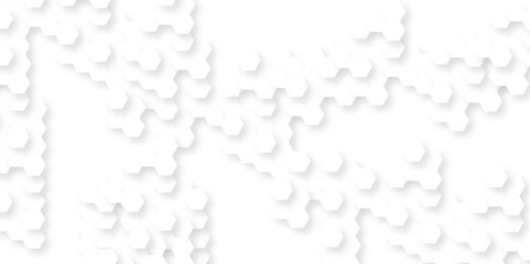 Seamless creative geometric Pattern of white hexagon white abstract hexagon wallpaper or background. Futuristic abstract honeycomb mosaic white background. white hexagon geometric texture.	
