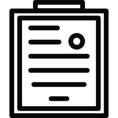 Clipboard outline icon