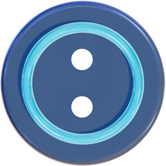 a blue colord button with tosca circle