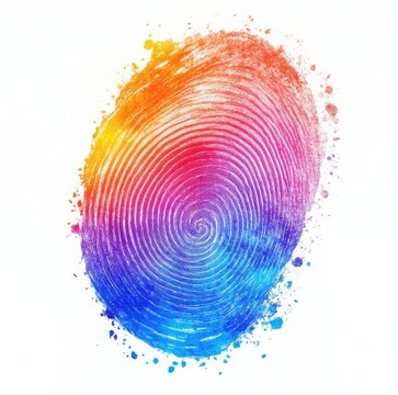 recommend clip art: Fingerprint isolated on white background