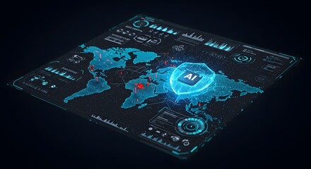 A cutting-edge AI-powered cyber defense interface that provides real-time detection and neutralization of evolving digital threats