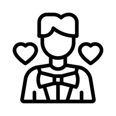 groom line icon