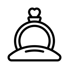 ring pillow line icon