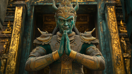 Fototapeta premium Statues in the temple