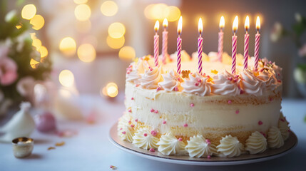 birthday cake with candle