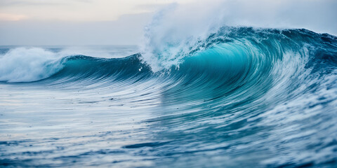 Majestic Ocean Wave in Turquoise