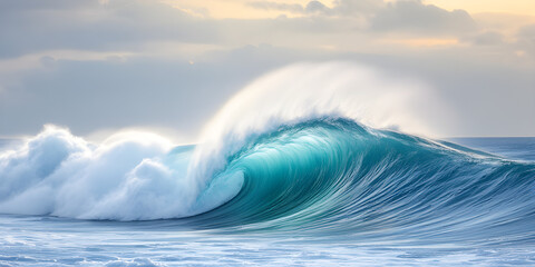 Turquoise Ocean Wave Crashing