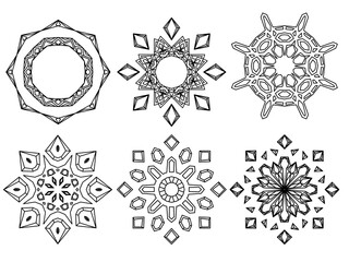 snowflake pattern art mandala design