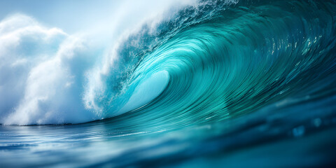 Vibrant Turquoise Ocean Wave