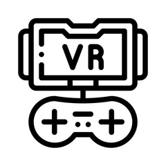 gamepad line icon © notivestudios